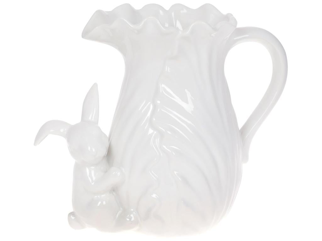 Кувшин керамический с фигуркой кролик 1,45 л Белый (BDI-733-408)