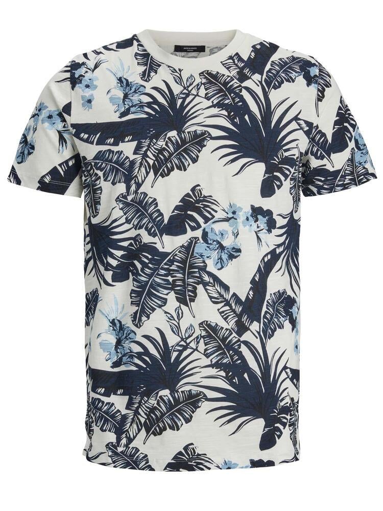 Футболка Jack & Jones 12203764x03 мужская XS Белый/Темно-синий (191646-2)