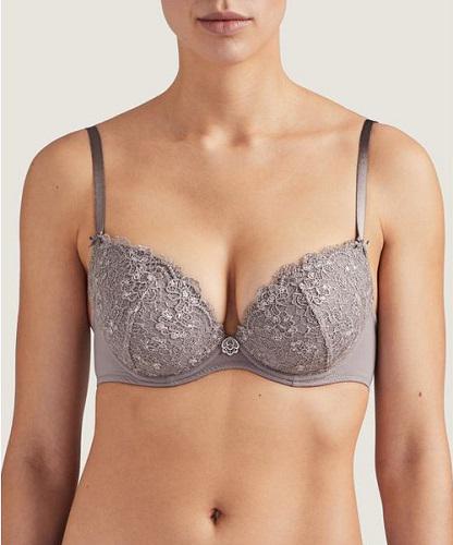 Бюстгальтер с пуш-апом Aubade 75C Серый (FL08-6)