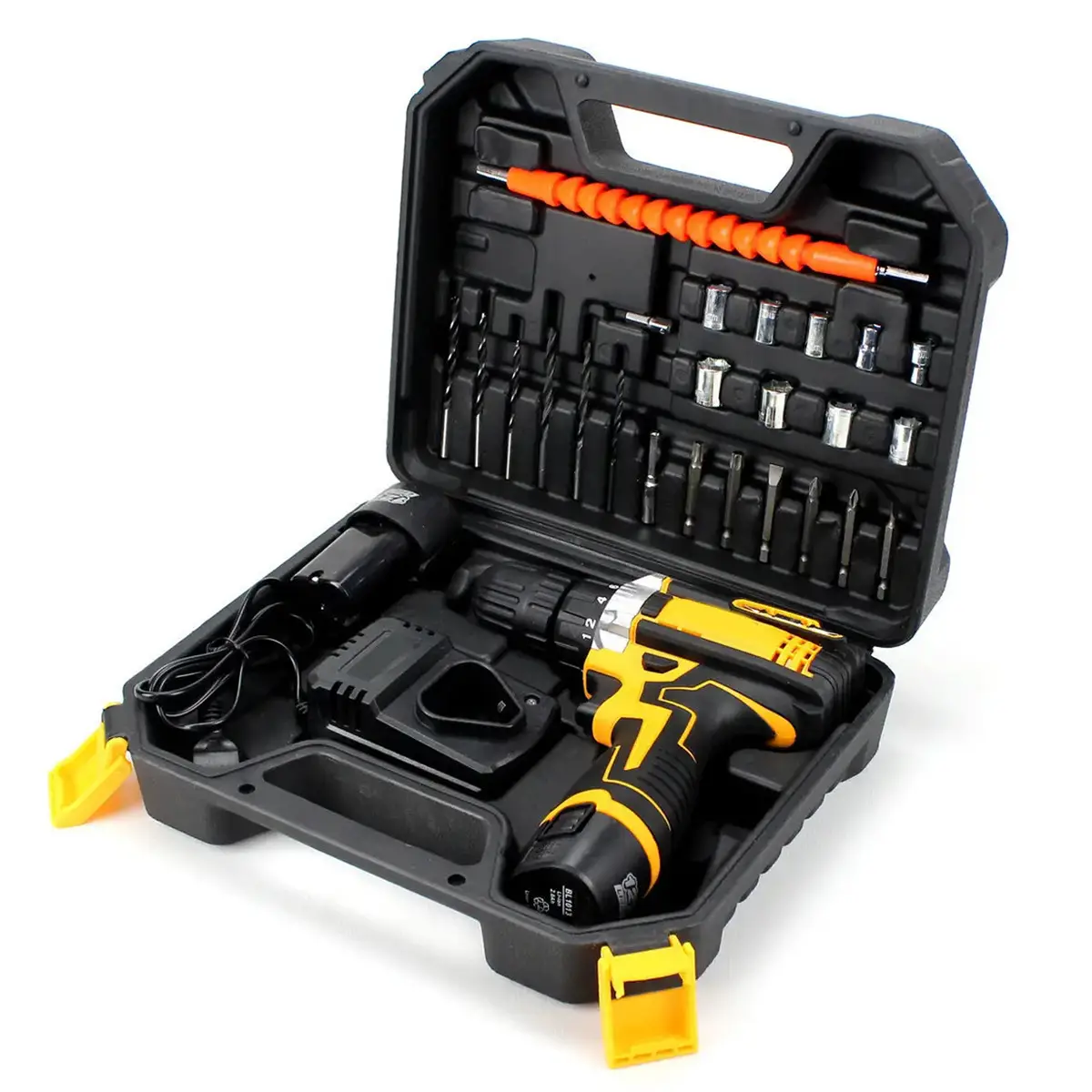 Шуруповерт с набором бит и сверл в кейсе (MA496) - фото 3