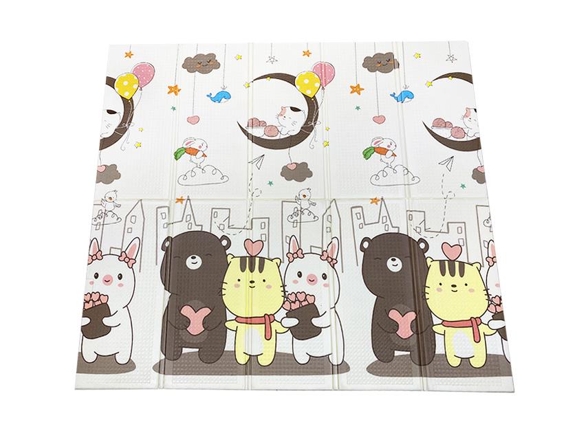 Развивающий коврик детский двусторонний Сова HF26/Луна HF27 складная с сумкой 200х180х1 см (2633727112) - фото 5