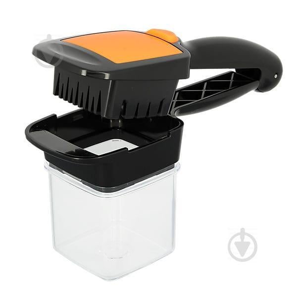Пристрій для нарізки овочів SUNROZ Nicer Dicer Quick овочерізка 5в1 Чорно-Оранжевий (SUN3397)