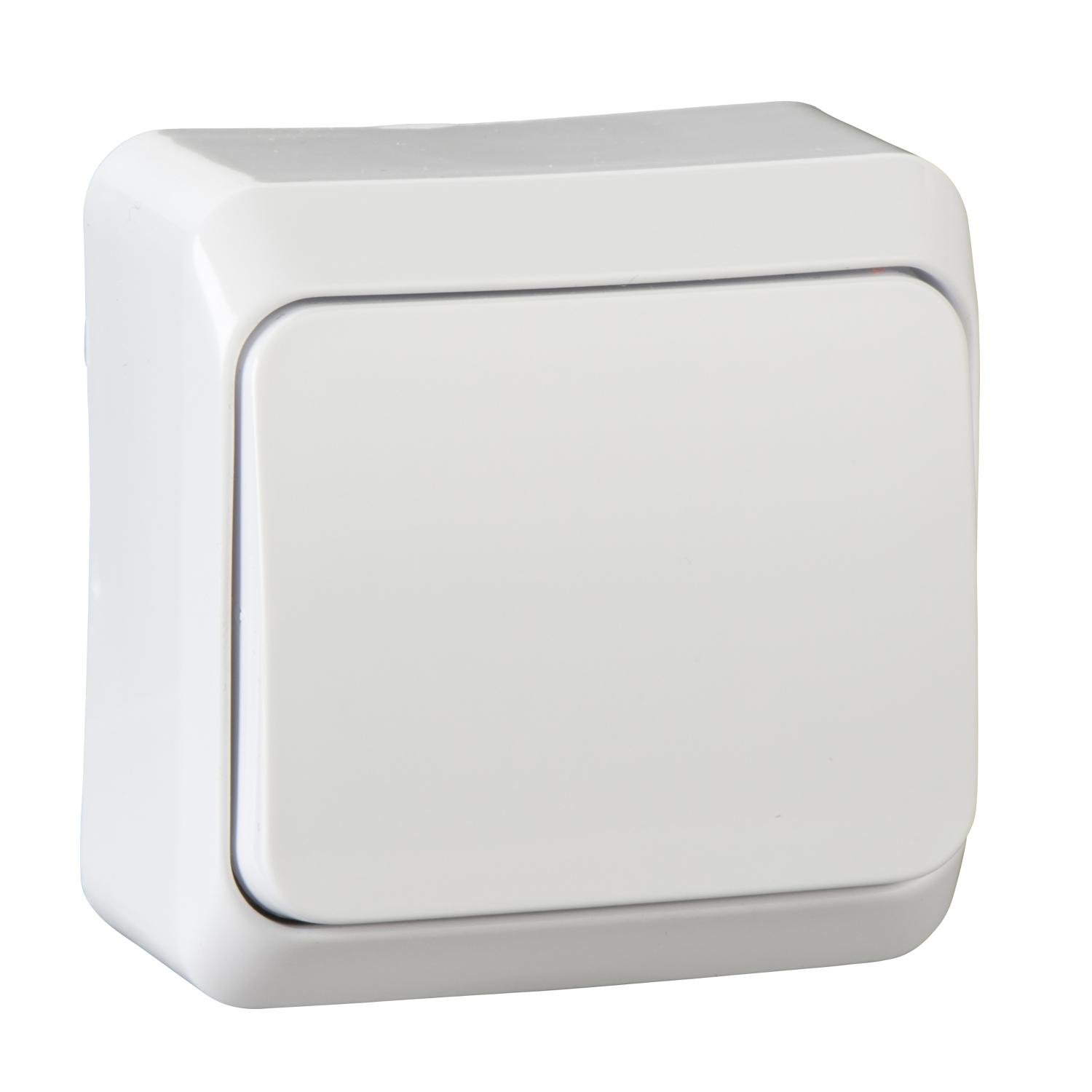 Выключатель Schneider Electric PRIMA накладной одноклавишный IP20 PA6 FR850 Белый (WDE001010)