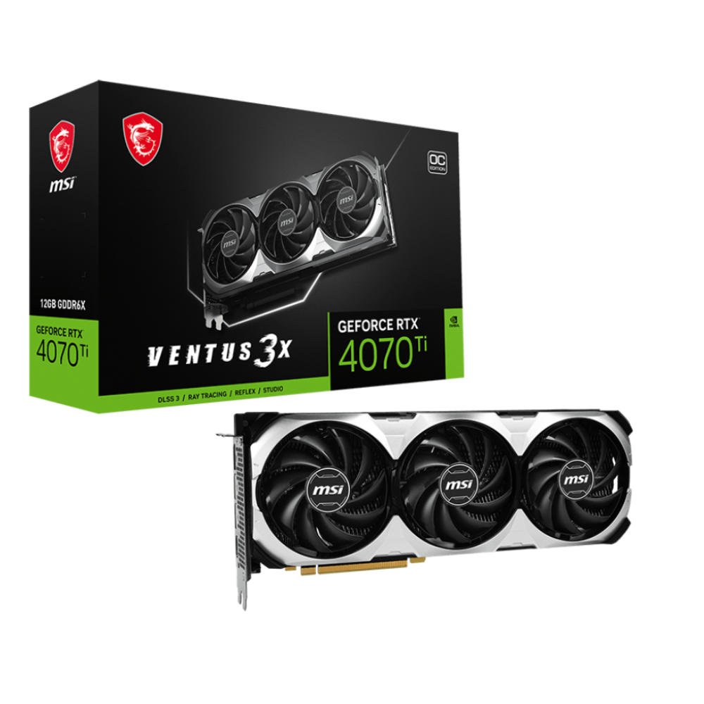 Видеокарта MSI RTX 4070 TI VENTUS 3X 12G OC GDDR6X (12058989) - фото 4