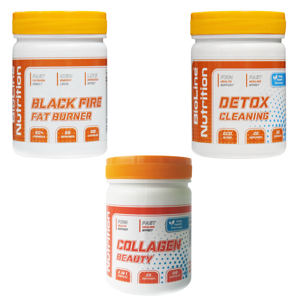 Набір Bioline Жироспалювач Black Fire/Collagen/Detox