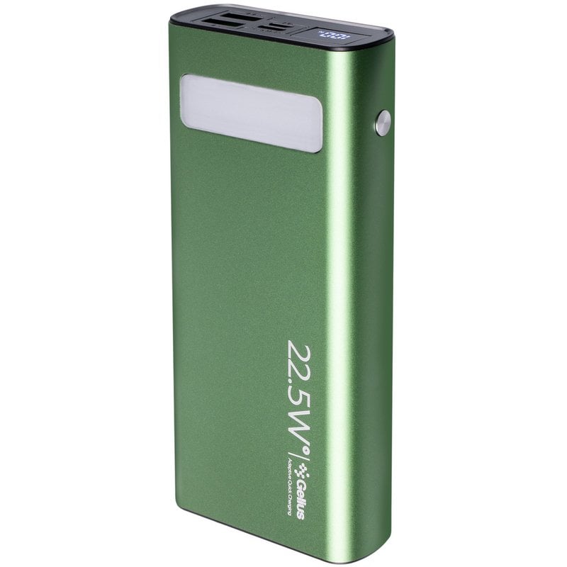 Повербанк Gelius Lightstone GP-PB300i 20000mAh QC+PD 22,5W Green (37985192)