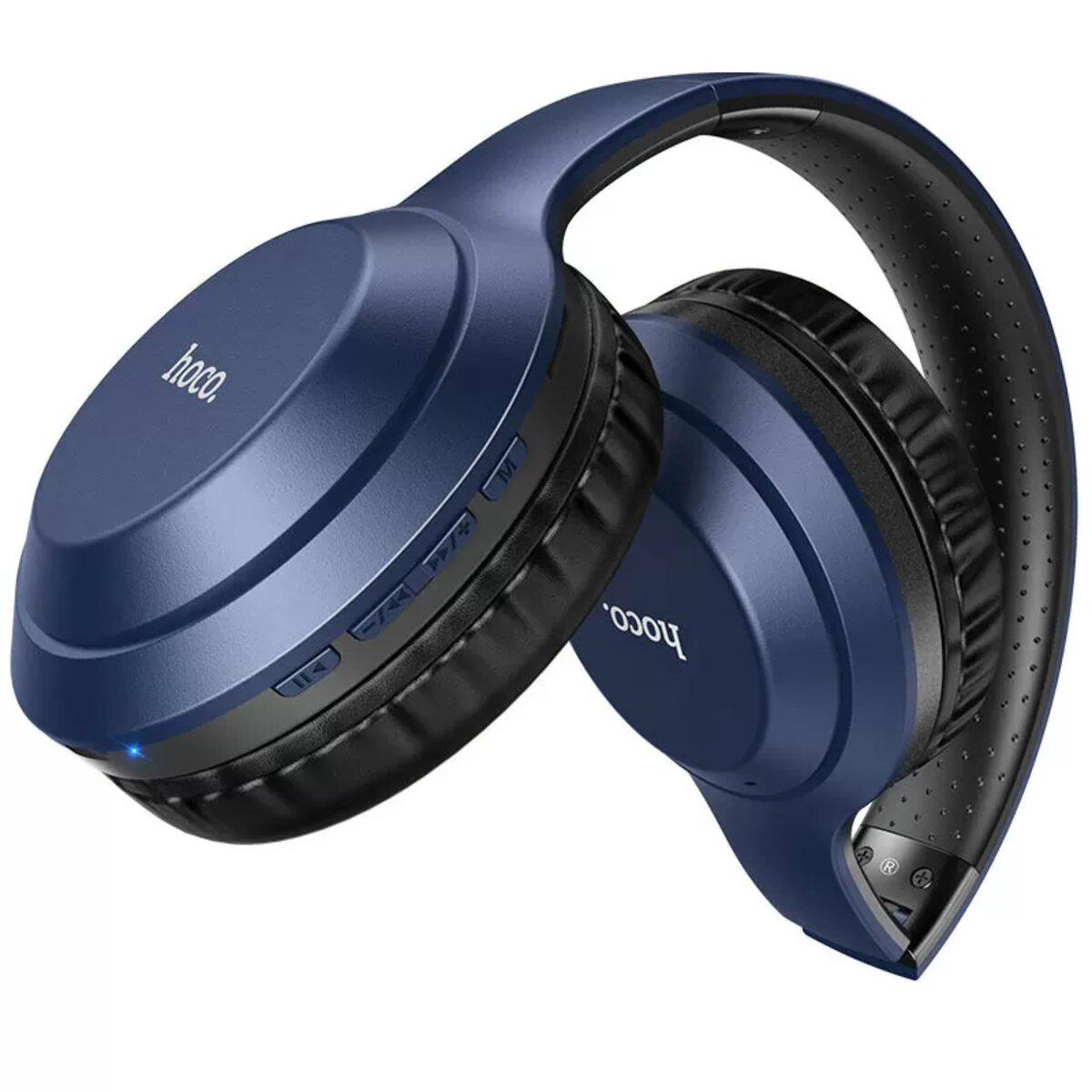 Беспроводные наушники HOCO W28 Cat Ear Wireless Headphones Bluetooth Blue (000121) - фото 3