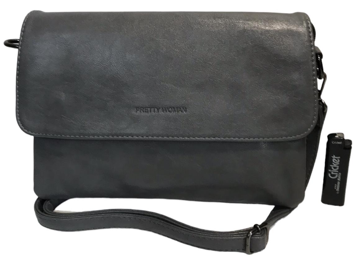 Сумка-клатч жіноча через плече Pretty Woman Темно-сірий (2880) - фото 5 Сумка-клатч жіноча через плече Pretty Woman Темно-сірий (2880) - фото 5
