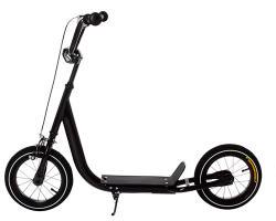 Самокат iTrike двухколесный с подножкой/фонарем/ручным тормозом унисекс складной Черный (DS-171-S-148) - фото 2
