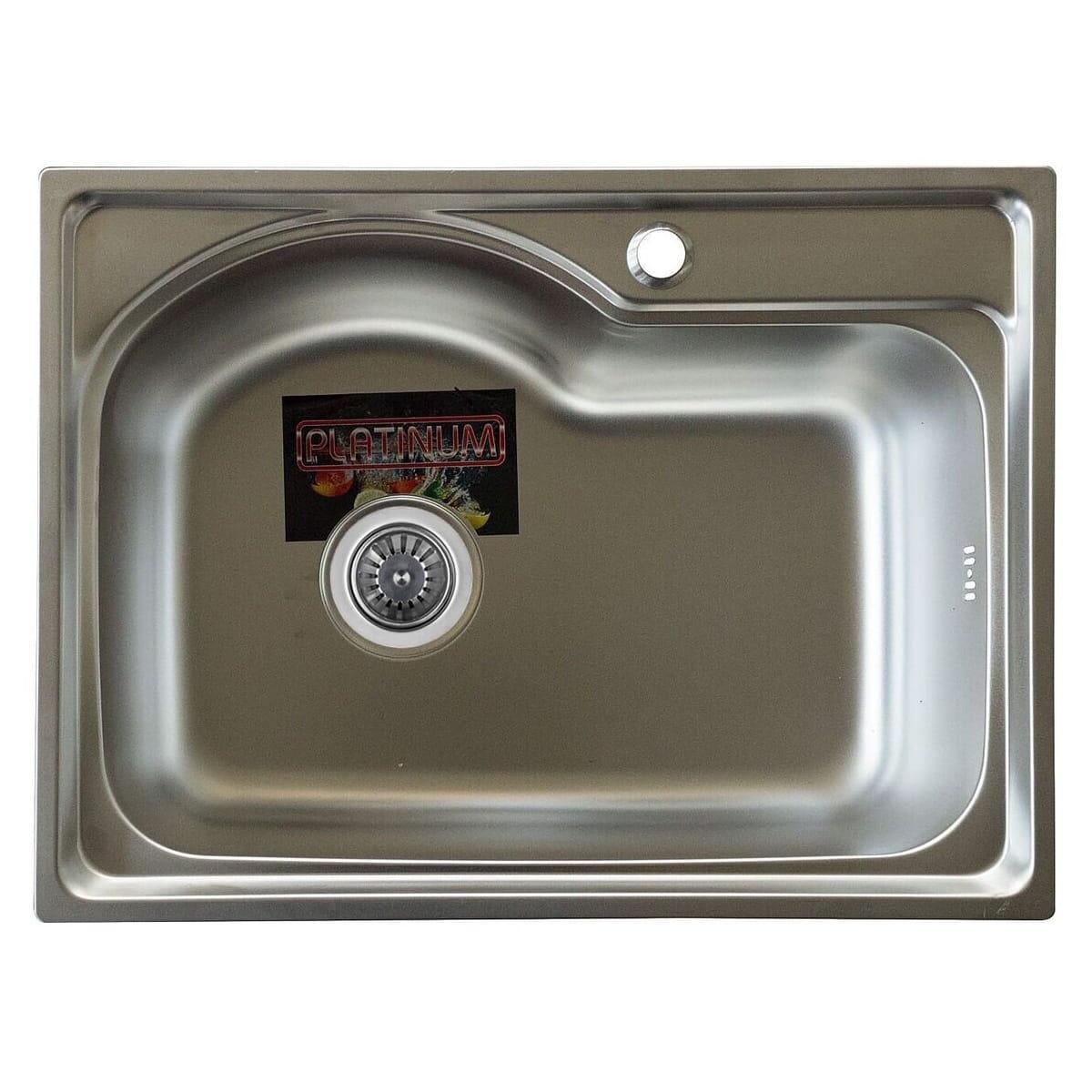 Мойка кухонная Valeso 580х430 прямоугольная нержавеющая сталь декор 0,6мм (PLTM-SP000030688)