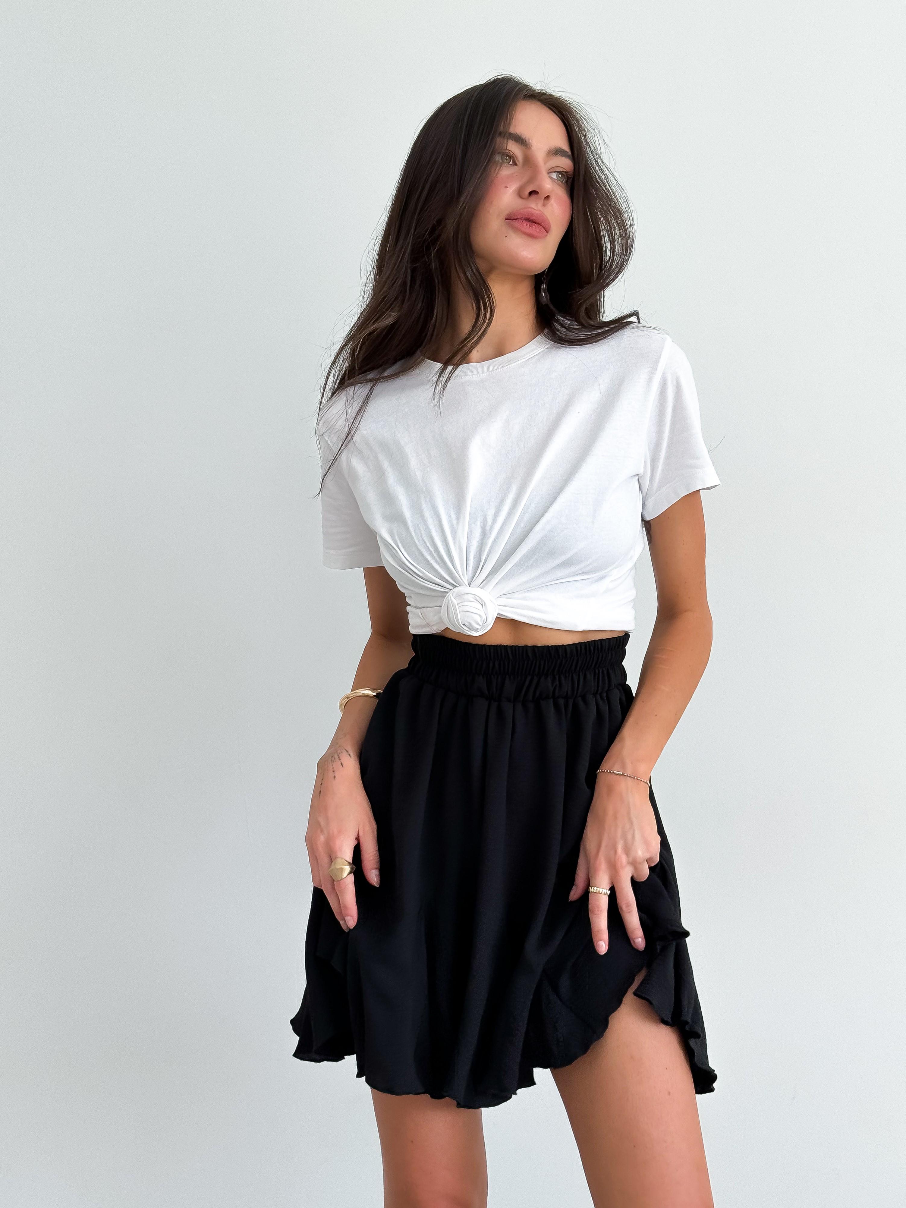 Юбка короткая ZF Inspire с клиньями L-XL Черный (1682-Black)