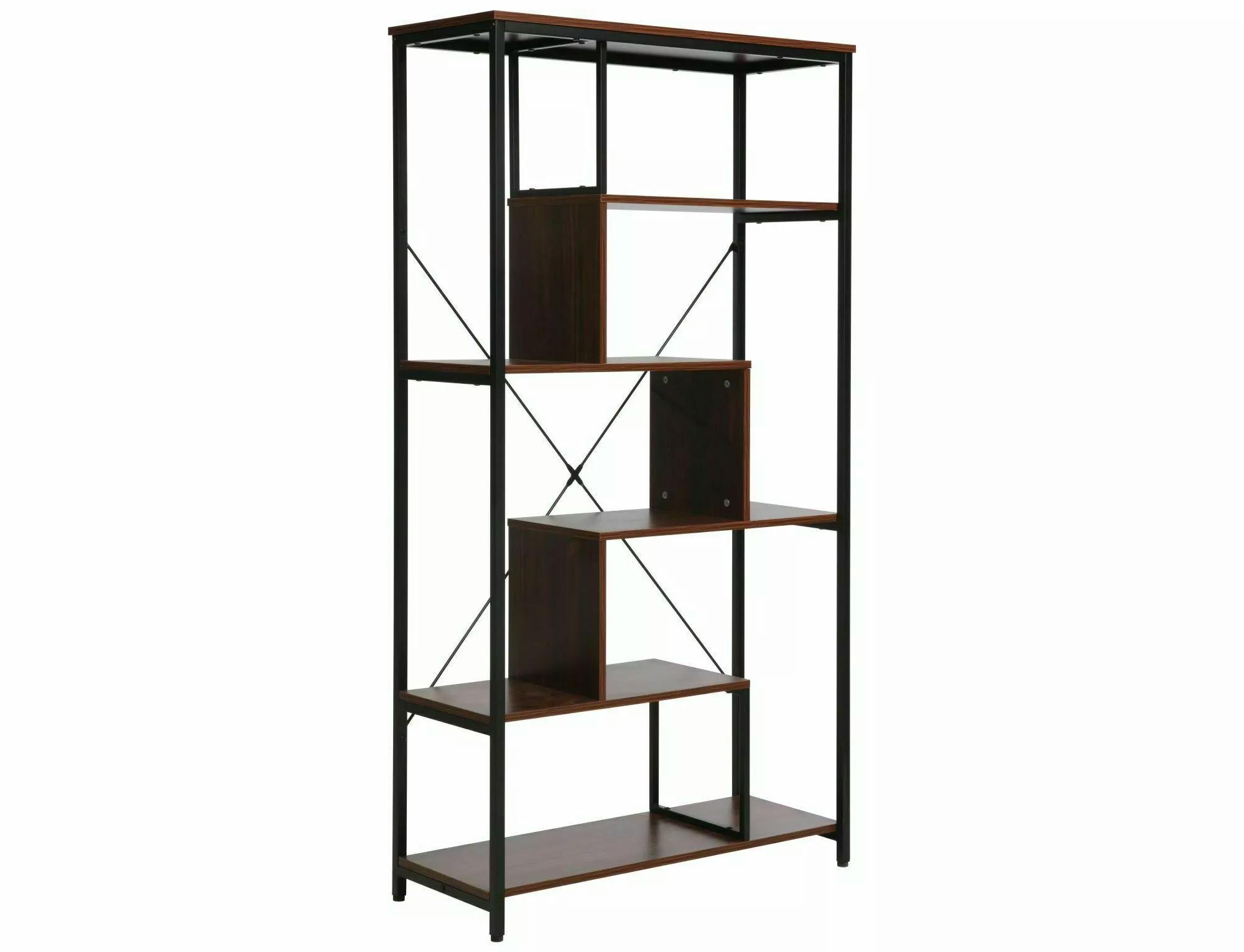 Стелаж Signal NET A 163х85х35 см Орех темный/Черный (NETACORC) Стелаж Signal NET A 163х85х35 см Орех темный/Черный (NETACORC)