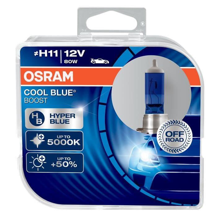 Лампочка галогенна Osram H11 PGJ19-2 12V-55 Вт 5000K 50% Cool Blue Hyper+ 62211CBB-HCB 12V-H11 2шт.