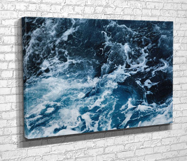 Картина для интерьера Морской шторм 120x80 см (773)