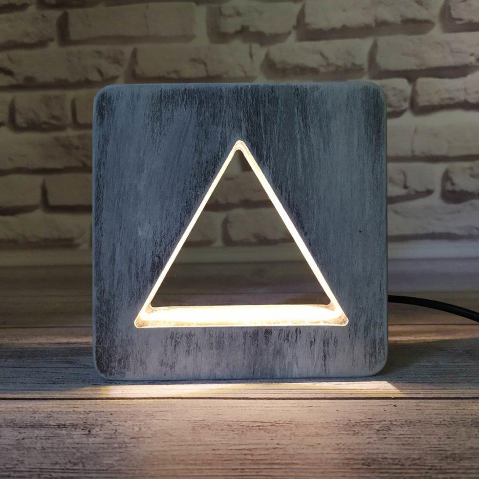 Светильник ночник из дерева ручной работы (23061-Нов)