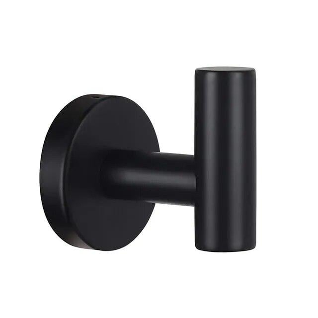 Крючок держатель из нержавеющей стали матовый универсальный Черный