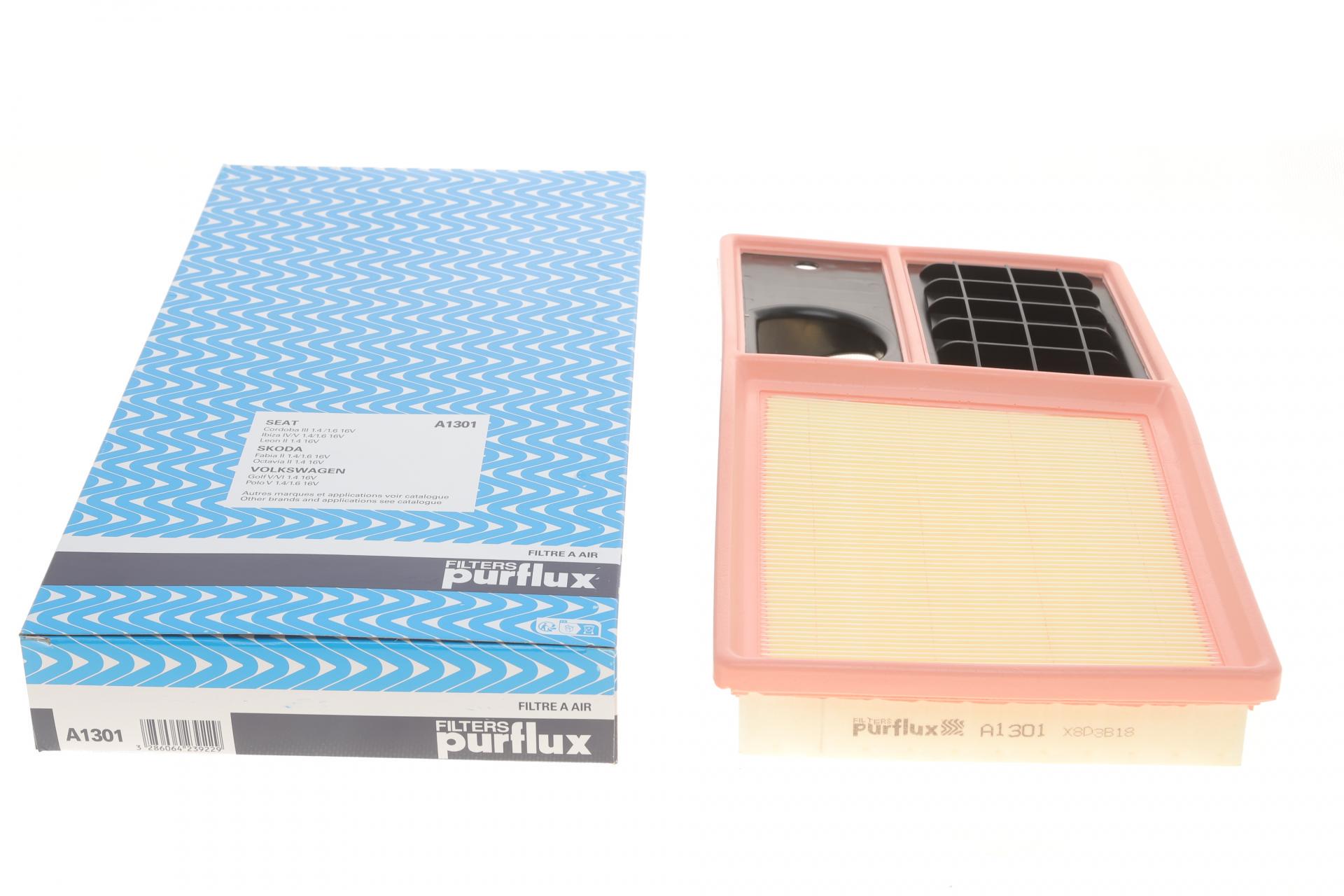 Фильтр воздушный PURFLUX для VW (Caddy 1,4 16V 06 -10- (A1301)