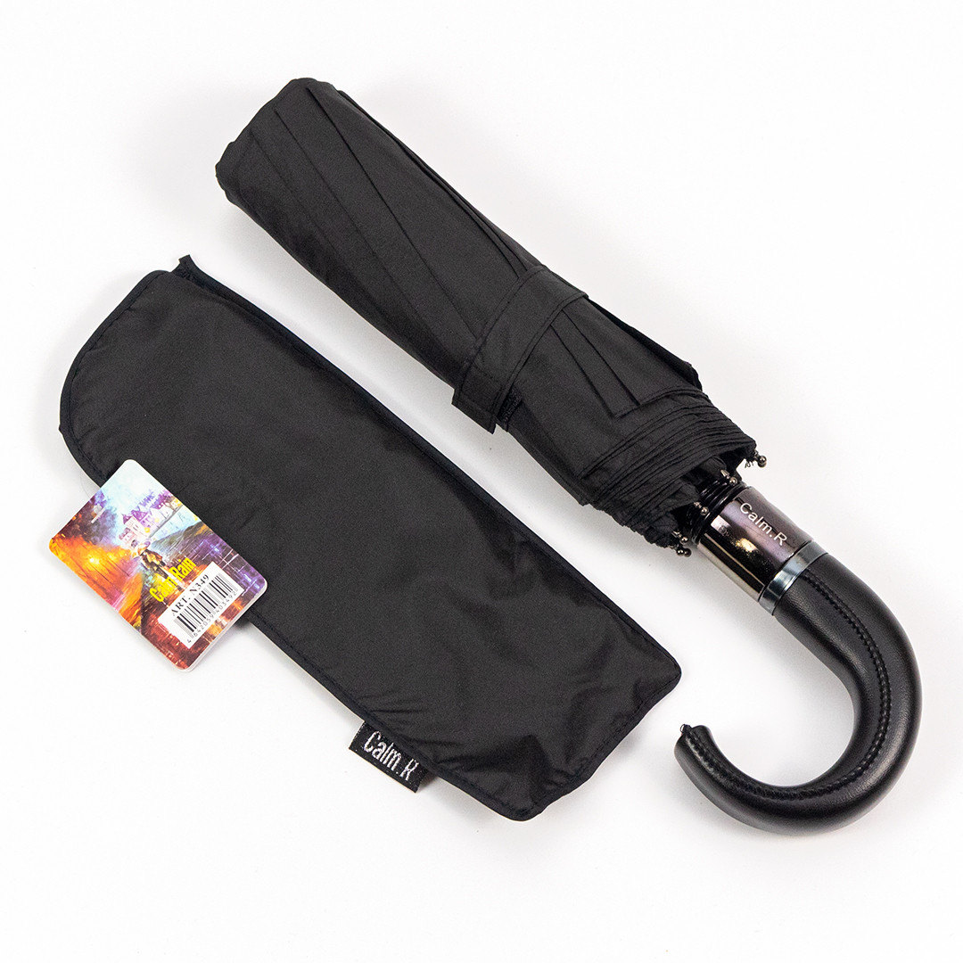 Зонт автоматический складной с кожаной ручкой (29433599) - фото 6