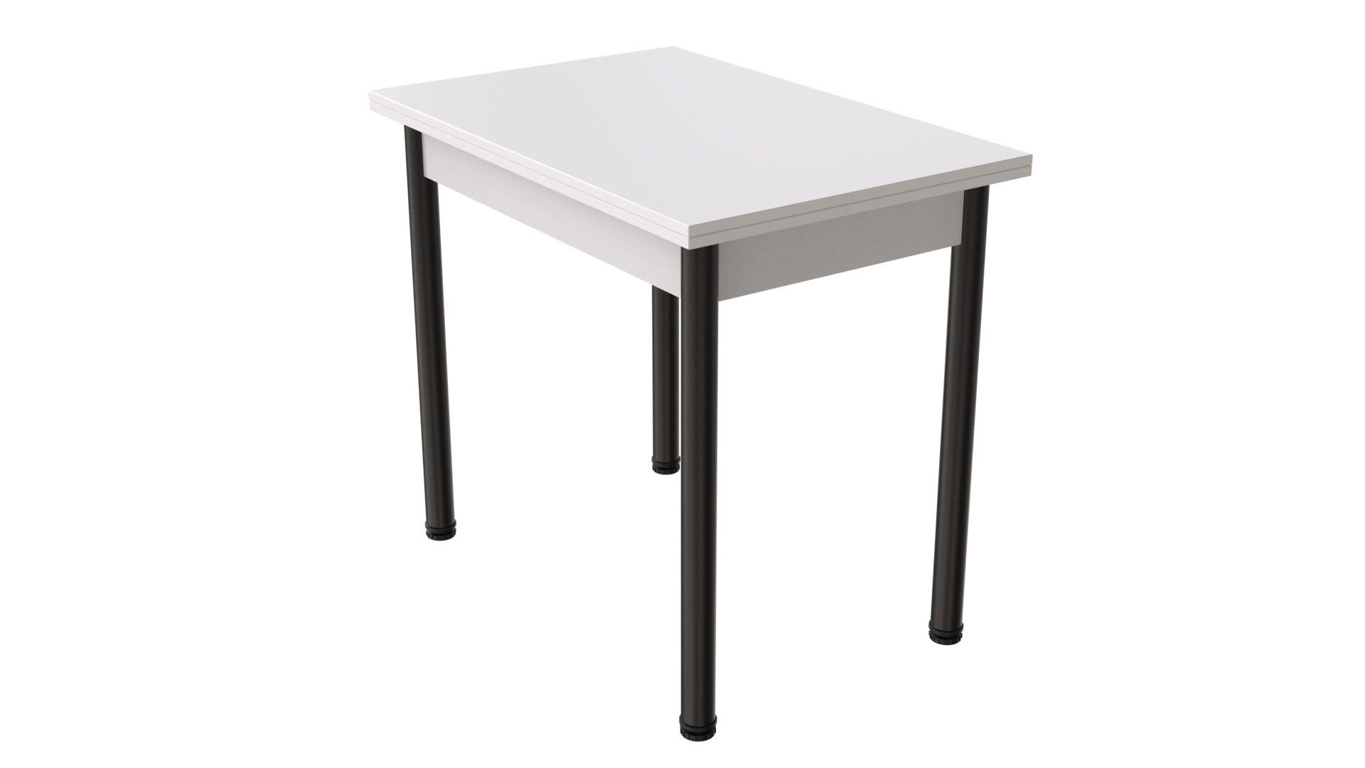 Обеденный стол-трансформер Ferrum-decor Берта металл/ДСП 16 мм 750x1200x900 мм Черный/Белый (FRD-105171) - фото 3 Обеденный стол-трансформер Ferrum-decor Берта металл/ДСП 16 мм 750x1200x900 мм Черный/Белый (FRD-105171) - фото 3