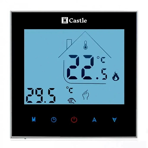 Терморегулятор Castle iTeo-4 AC605H программируемый Черный (AC605HB) Терморегулятор Castle iTeo-4 AC605H программируемый Черный (AC605HB)
