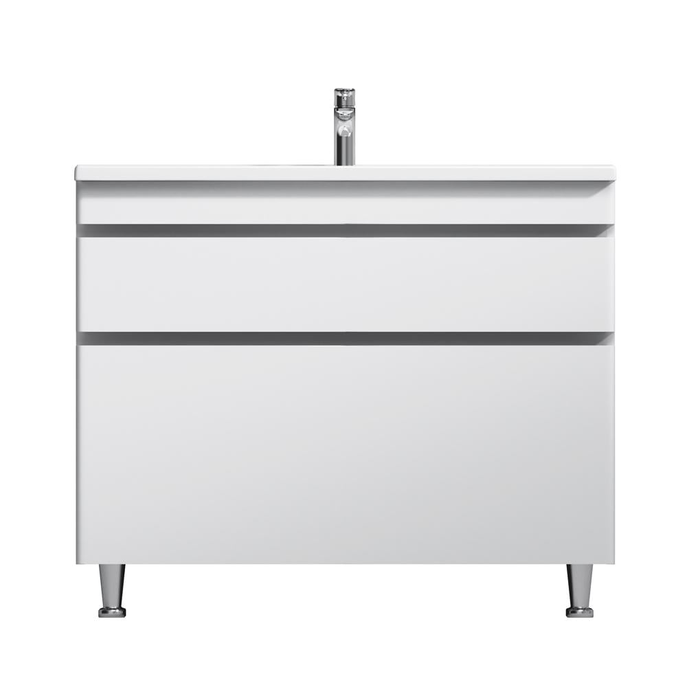 Тумба с умывальником напольная AM.PM HIT M93A-FSX01002-WC01002WG38 100x85x45 см Белый (157327)