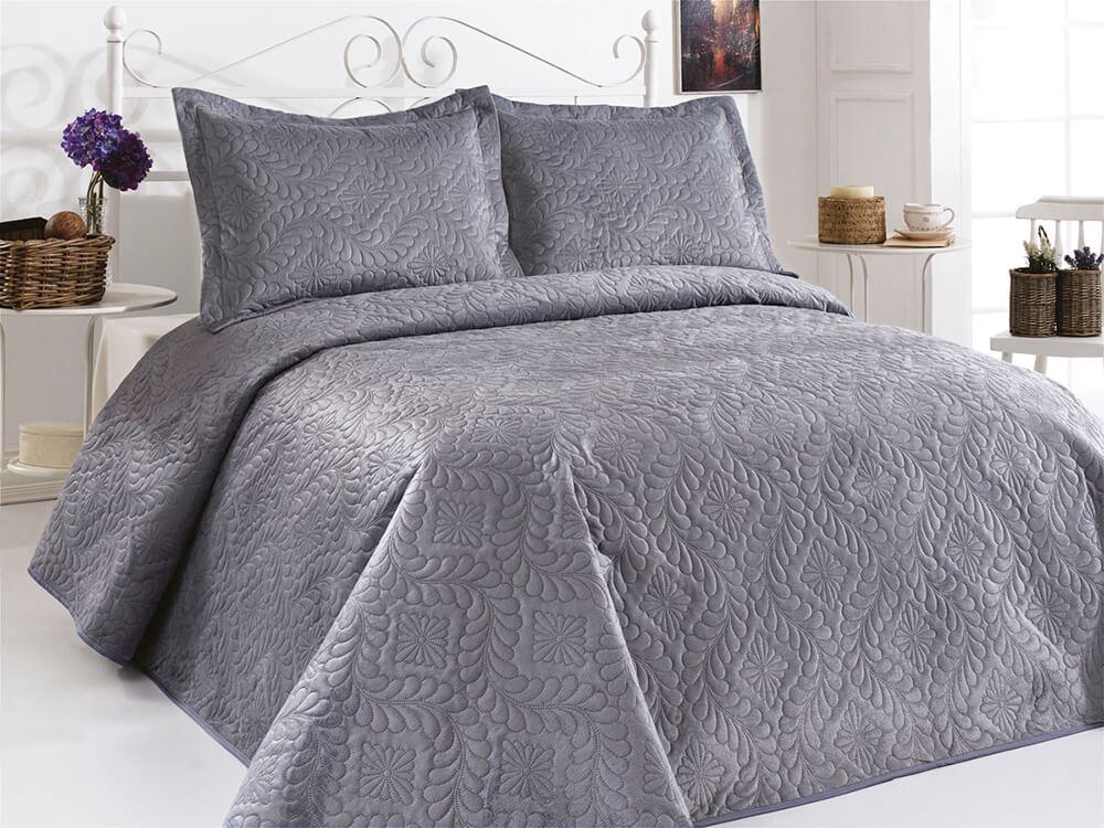 Покрывало Le Vele Велюр 240х250 см с наволочками Indigo (CN17975)