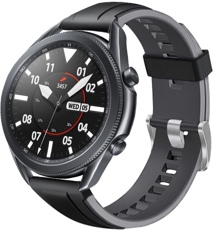 Ремешок Coholl для Galaxy Watch 3 45 мм 22 мм Black/Grey (19176)