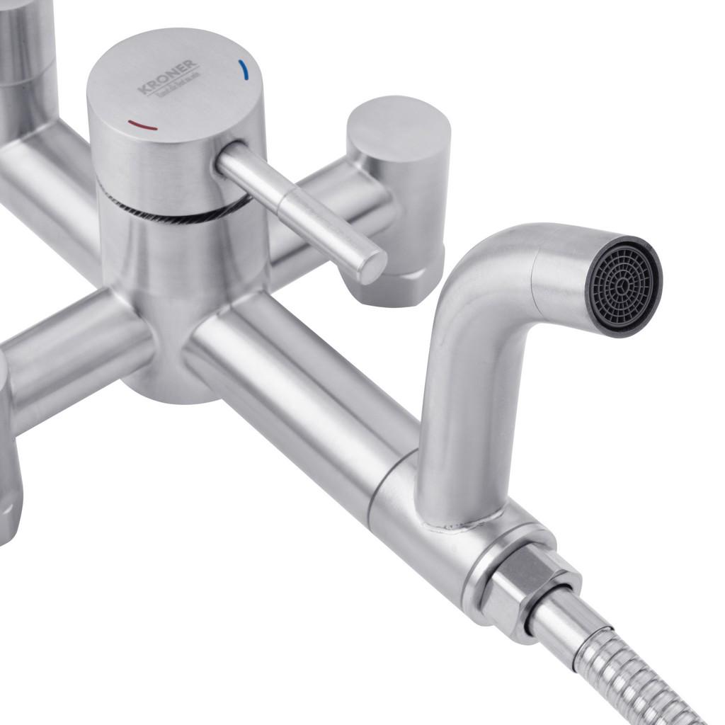 Душевая система со смесителем Kroner Edelstahl Klassisch CV022977 Сатин (147644) - фото 8 Душевая система со смесителем Kroner Edelstahl Klassisch CV022977 Сатин (147644) - фото 8