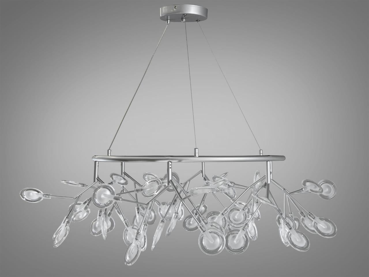 Люстра Светлячок EcoLed 54 ламп Y887-54C SL Серебрянный