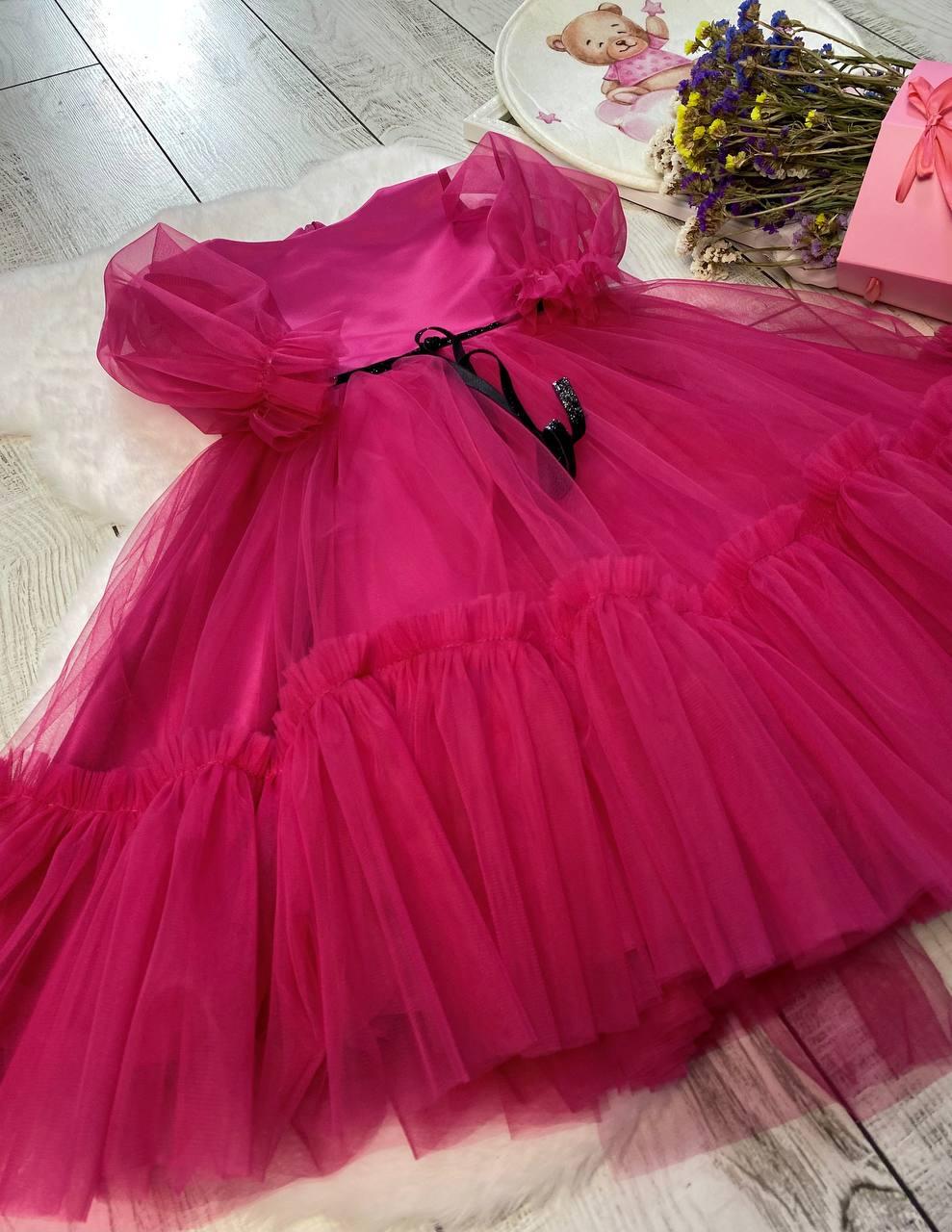 Платье праздничное для девочки 110 см Розовый (2229144758) - фото 2