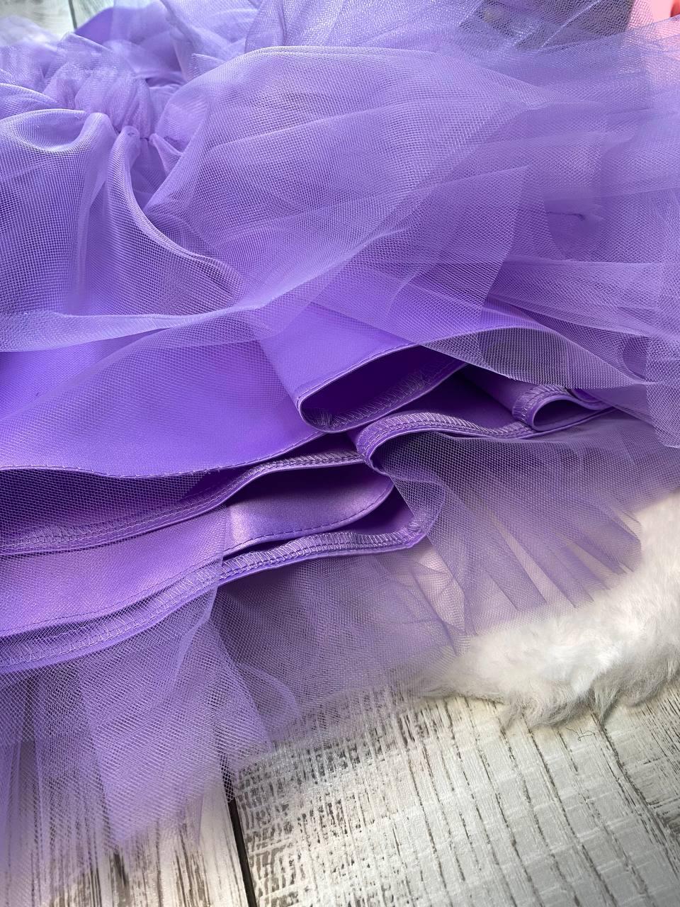 Платье праздничное для девочки 104 см Фиолетовый (2229160391) - фото 7 Платье праздничное для девочки 104 см Фиолетовый (2229160391) - фото 7