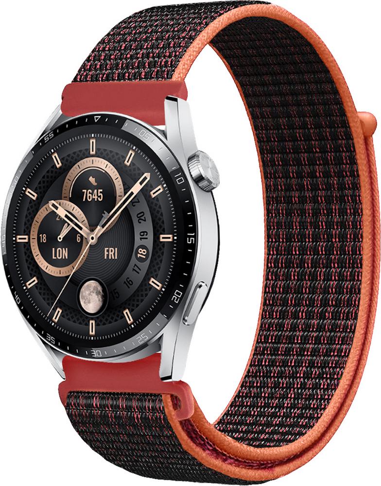 Ремешок нейлоновый Sport Loop для Huawei Watch GT3 46 мм Black/Red (17919-44) Ремешок нейлоновый Sport Loop для Huawei Watch GT3 46 мм Black/Red (17919-44)