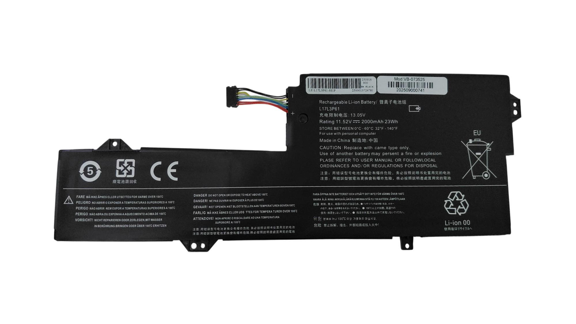 Аккумулятор для ноутбука Lenovo L17M3P61 IdeaPad 320S-13 11,52V 2000 mAh (073525)