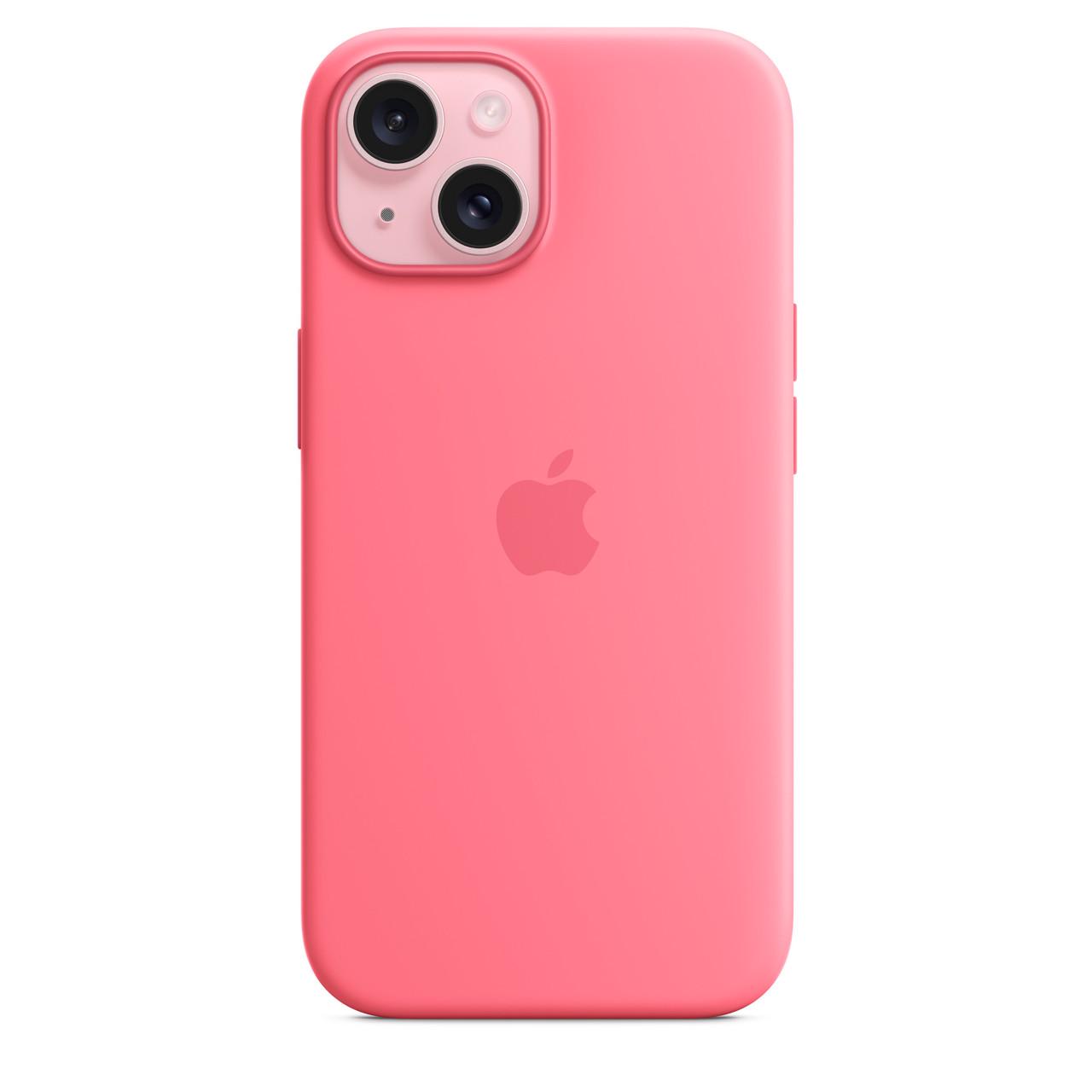 Чехол накладка Apple Silicone Case with MagSafe for iPhone 15 Pink (HC)