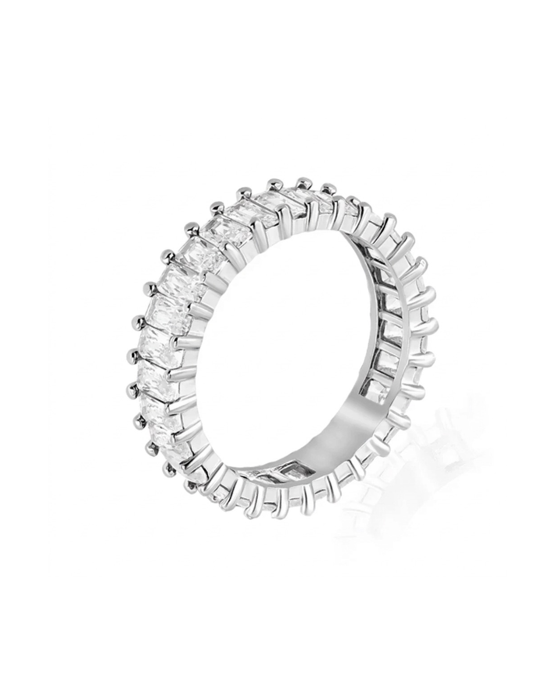 Кольцо женское Eternity Эmerald из серебра 925° р. 18 (35049777)
