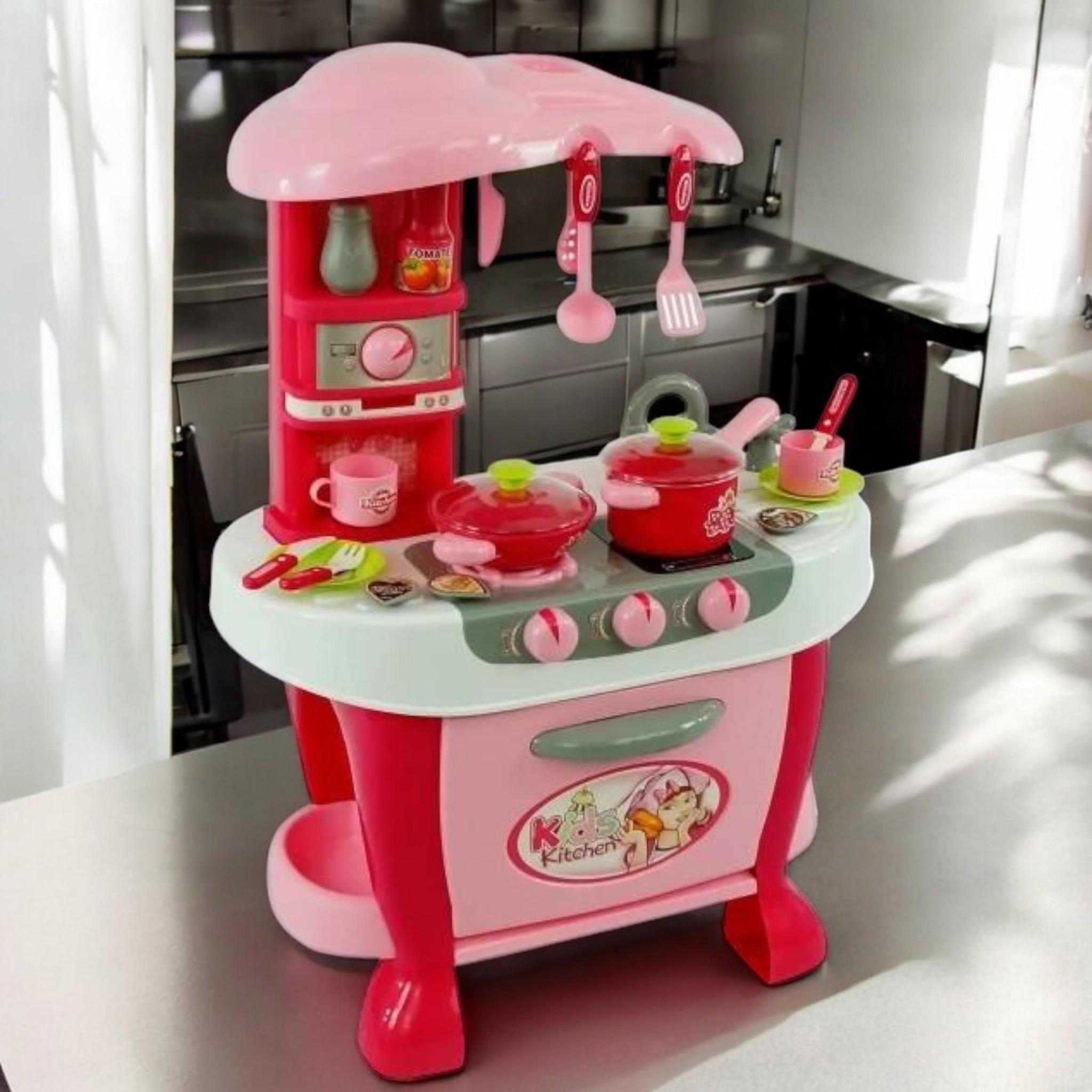 Ігровий набір Xiong Chen Little Chef Велика інтерактивна кухня звук/світло аксесуари 31 предмет (G_008-801) - фото 2 Ігровий набір Xiong Chen Little Chef Велика інтерактивна кухня звук/світло аксесуари 31 предмет (G_008-801) - фото 2