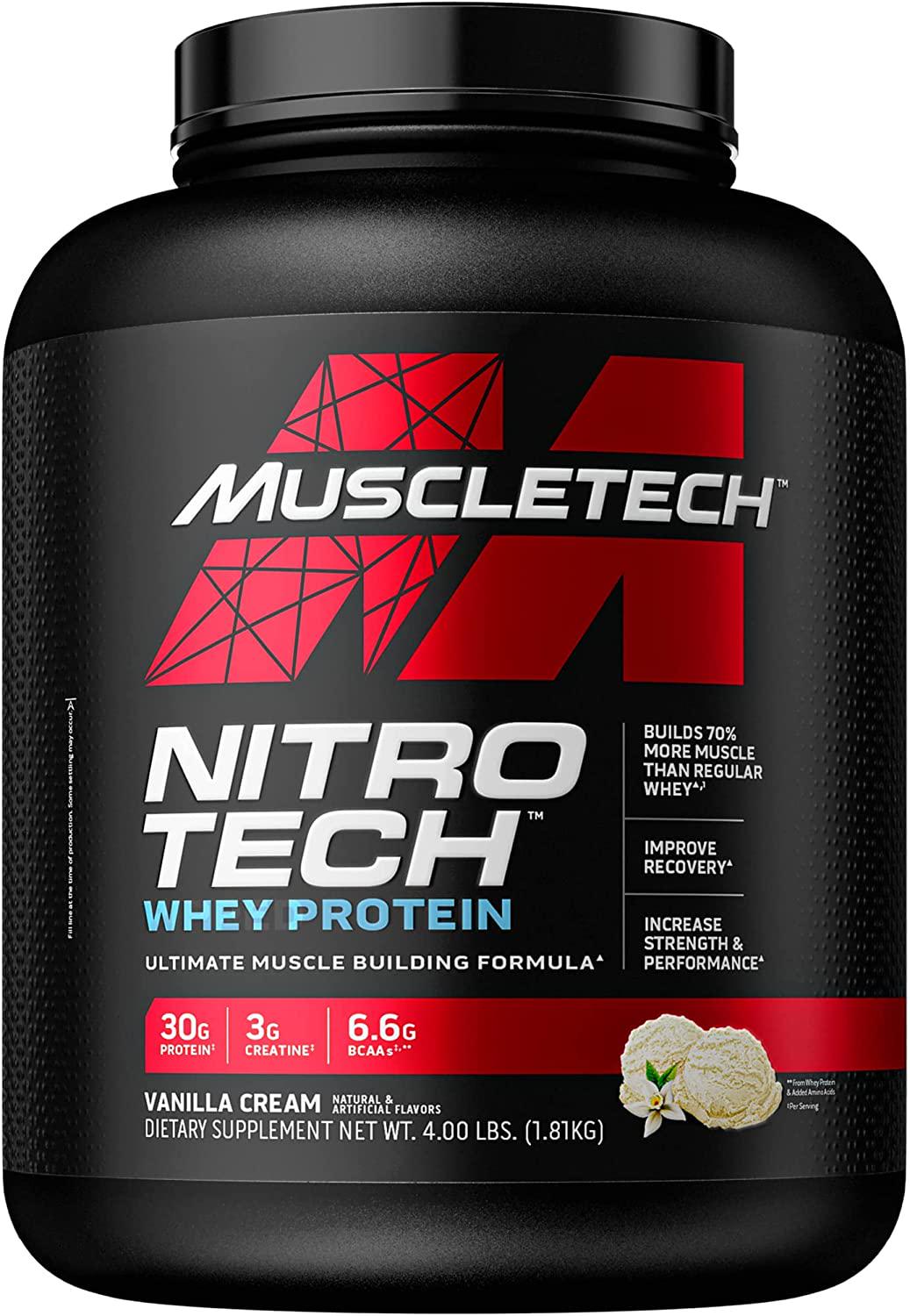 Сывороточный протеин MuscleTech Nitro-Tech Performance Vanilla 1816 г