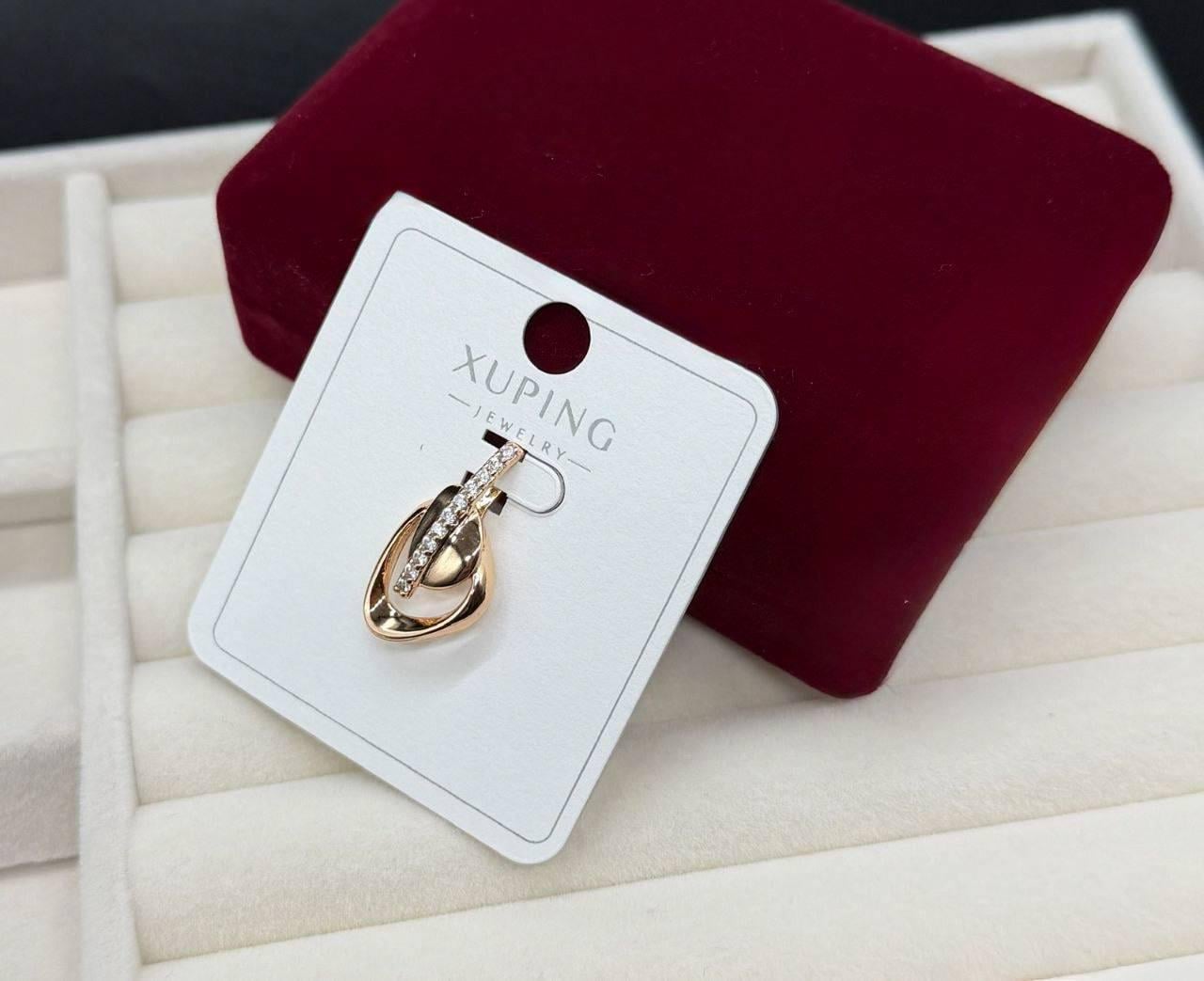 Кулон женский Xuping Двойная Капля с кристаллами медицинское золото с покрытием 18K (2905465760)