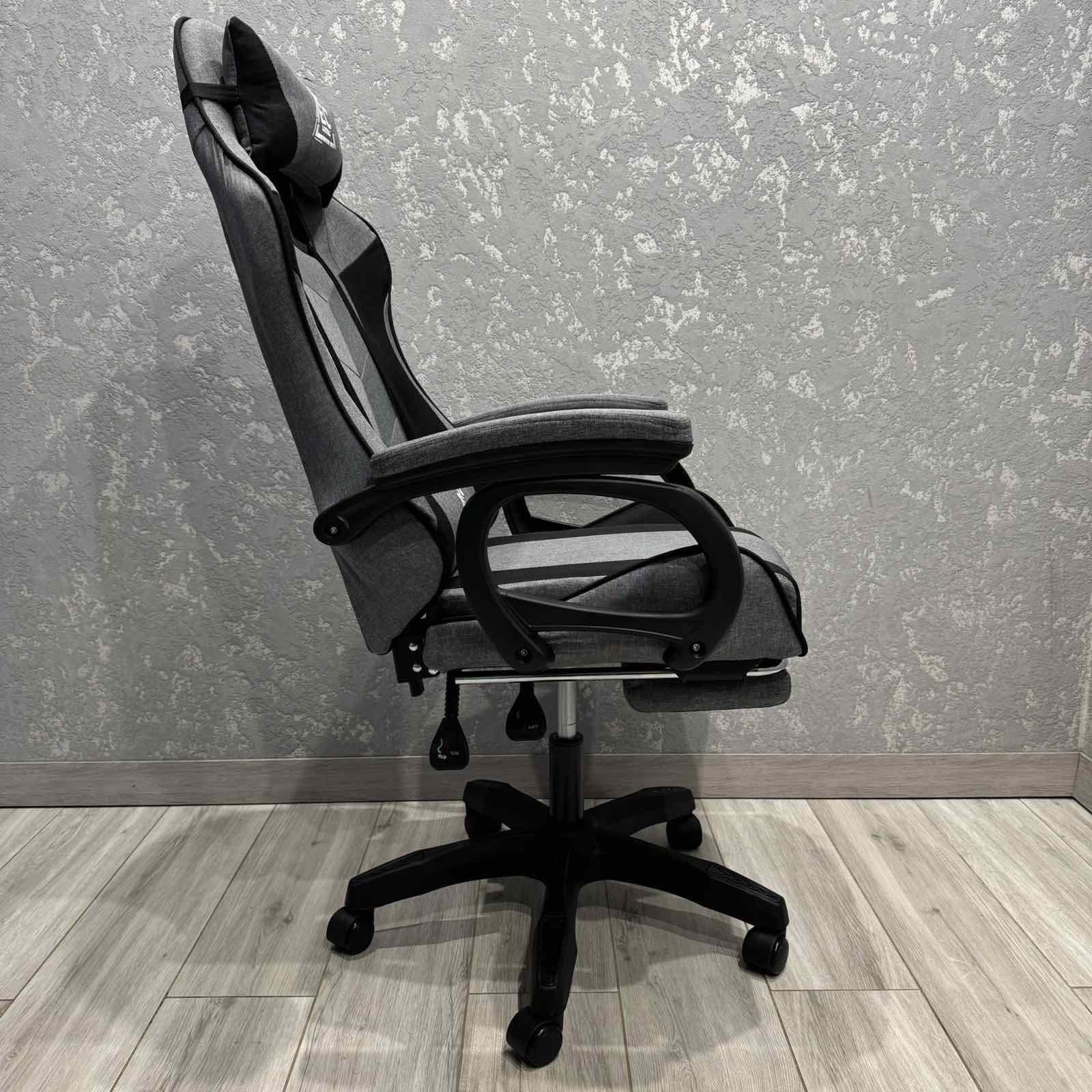 Крісло комп'ютерне тканинне EC Gaming K40 Сіро-чорний - фото 8