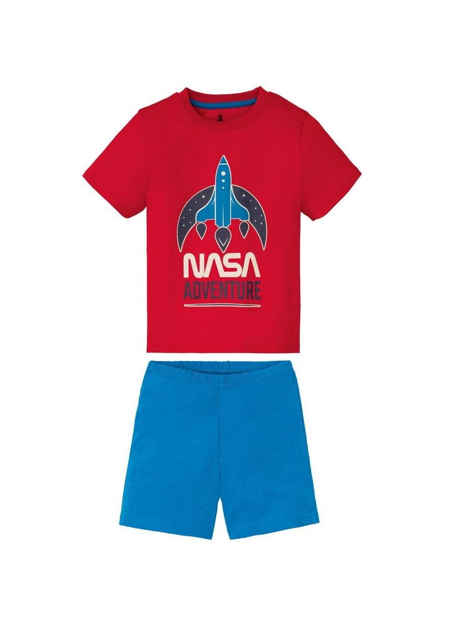 Пижама футболка/шорты для мальчика Disney NASA 349308 086-92 см 12-24 месяцев Красный (74229)