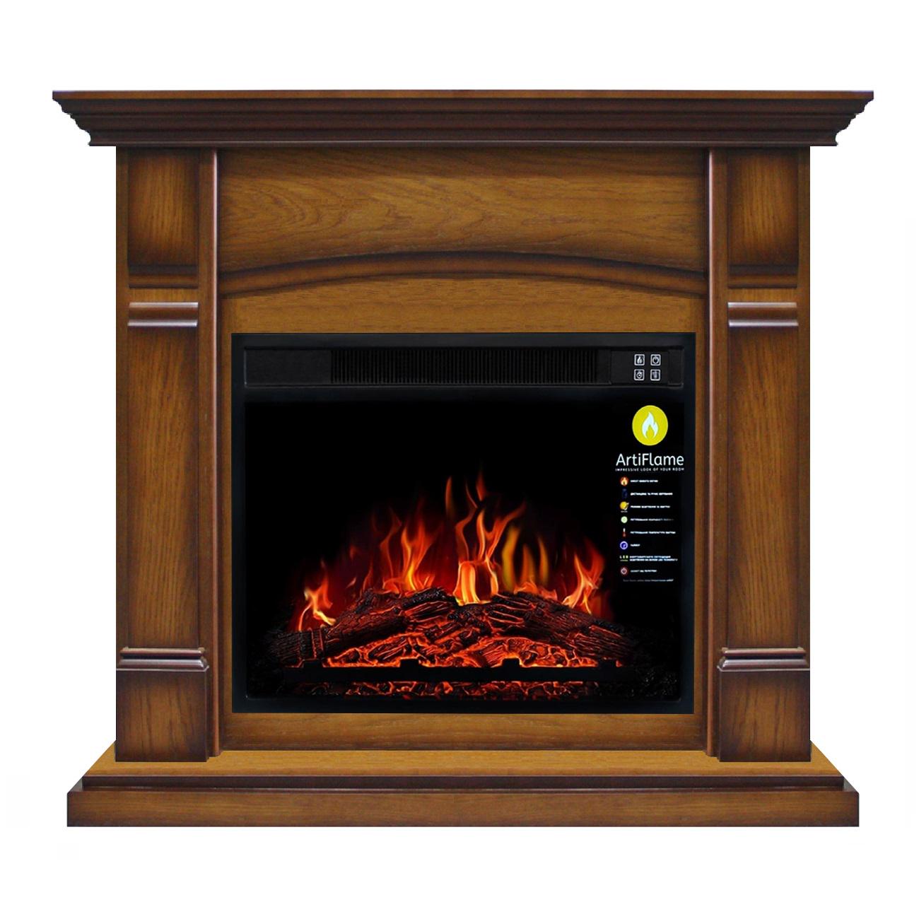 Каминокомплект ArtiFlame MANCHESTER AF23S со звуком Дуб антик