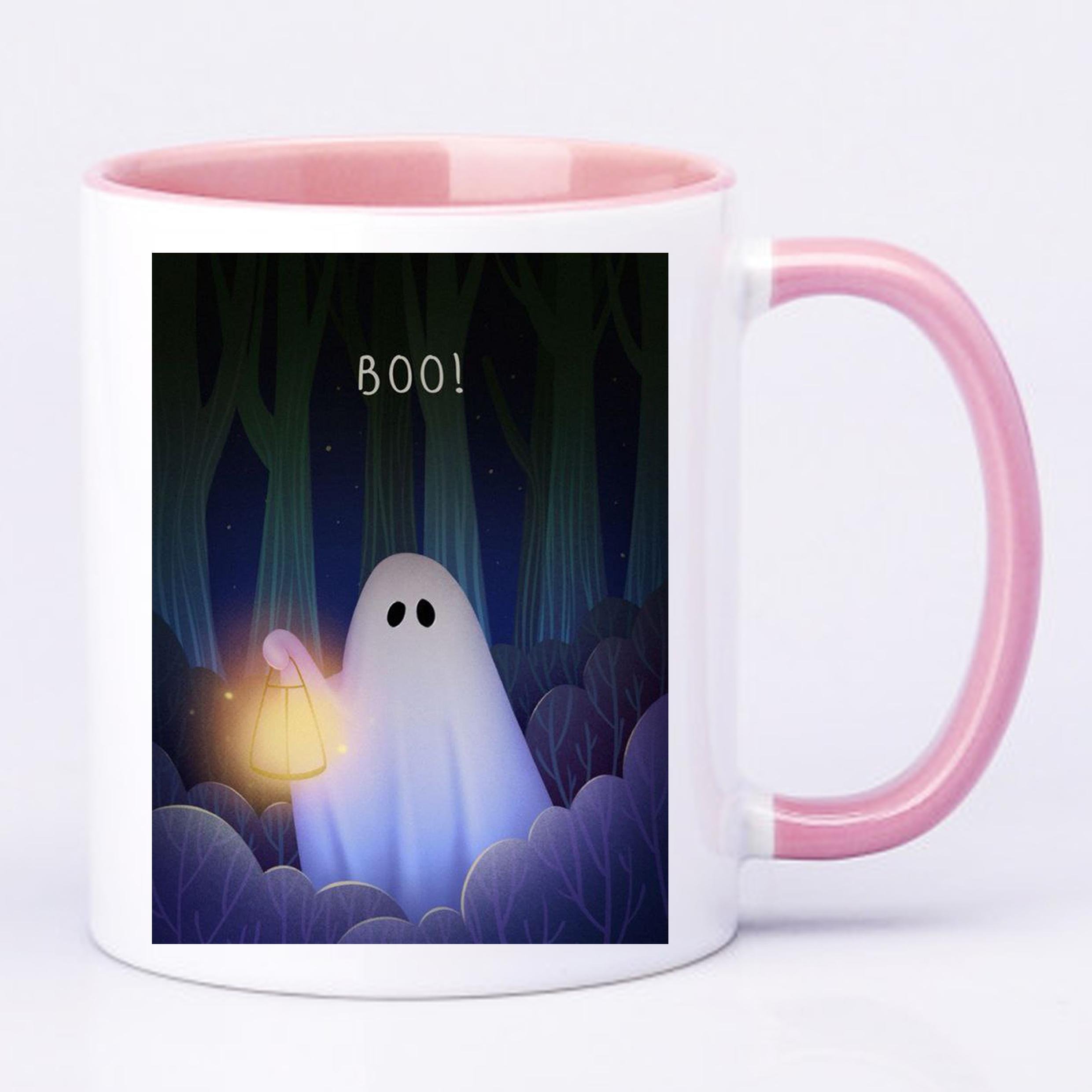 Чашка з друком Boo! 330 мл Рожевий (20834) - фото 2 Чашка з друком Boo! 330 мл Рожевий (20834) - фото 2