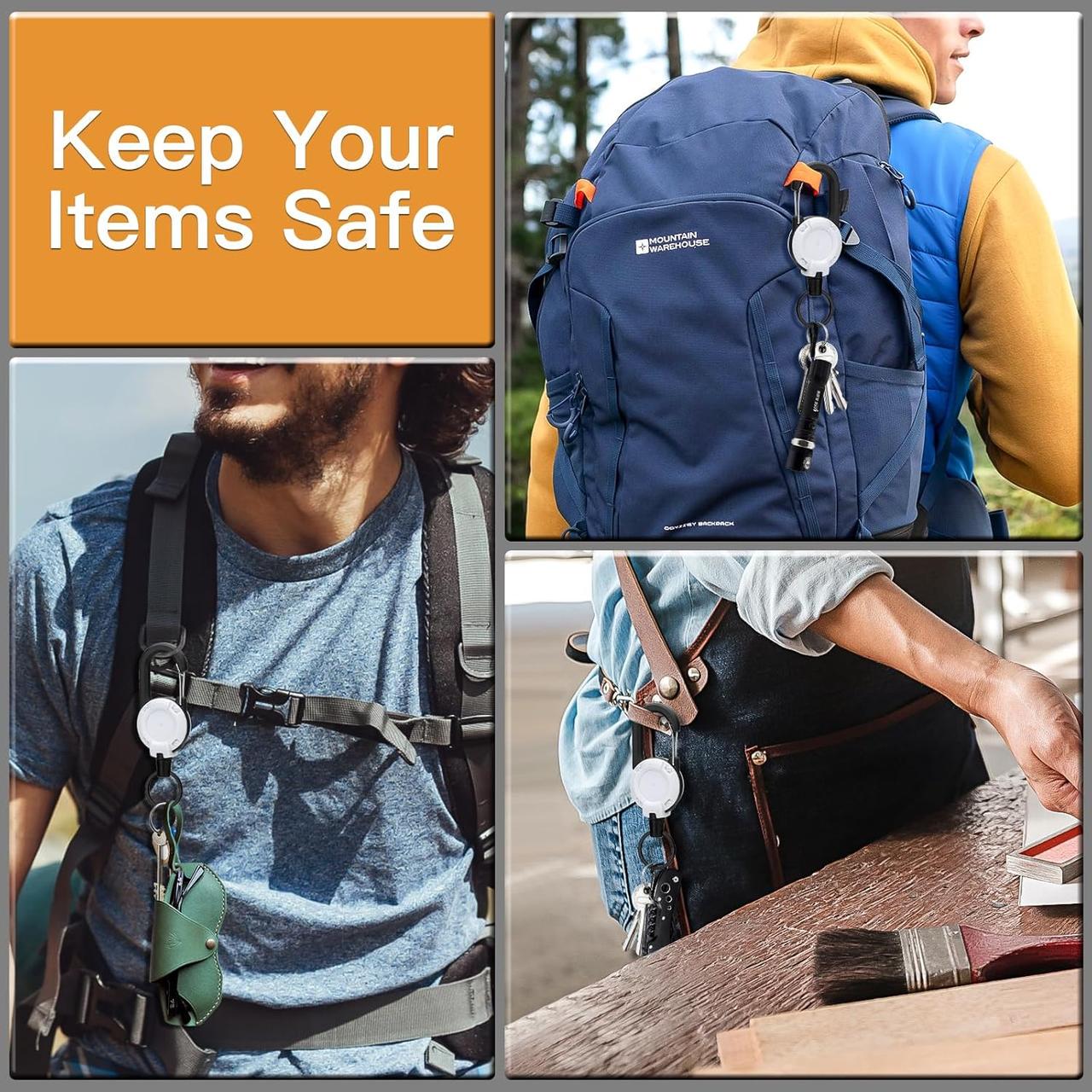 Карабін висувний з тросом 60 см Білий (2448364346) - фото 4 Карабін висувний з тросом 60 см Білий (2448364346) - фото 4