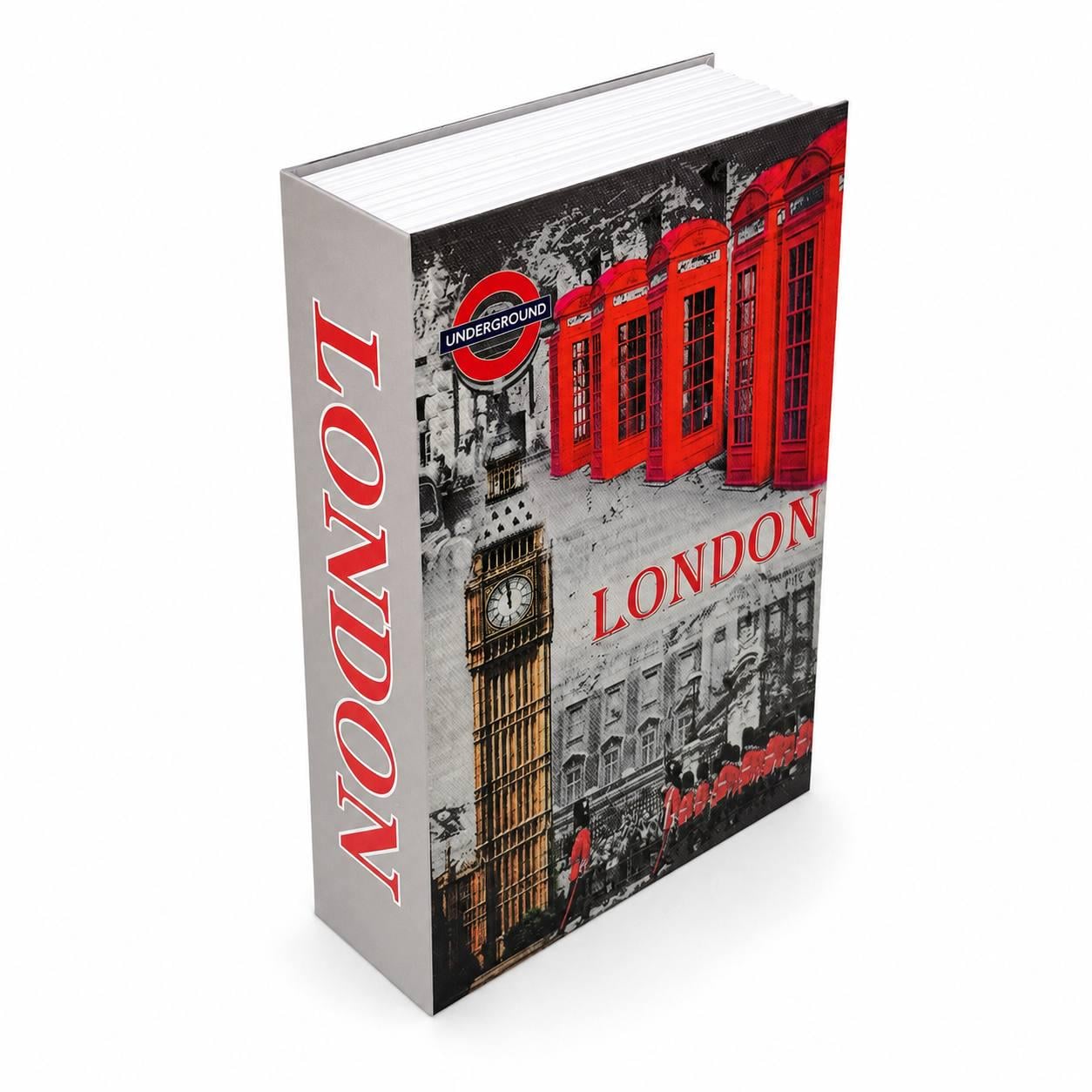 Книга-сейф HomeSafe LONDON металлический тайник 24х15,5х5,5 см с ключевым замком (M1195)