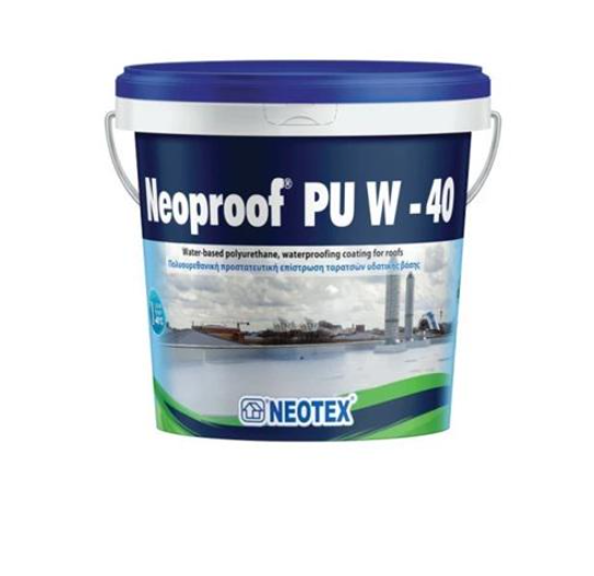 Гидроизоляция полиуретановая алифатическая Neoproof PU W-40 для террас и кровель 4 кг Белый