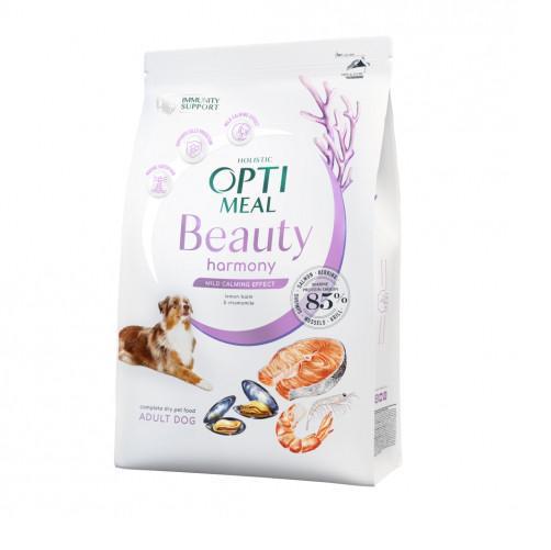 Сухой корм с морепродуктами Optimeal Beauty Harmony Mild Calming Effect для взрослых собак всех пород 10 кг - фото 2