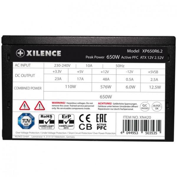 Блок питания Xilence XP650R6.2 650W Performance C Plus 120 мм 80Plus White (581481) - фото 4