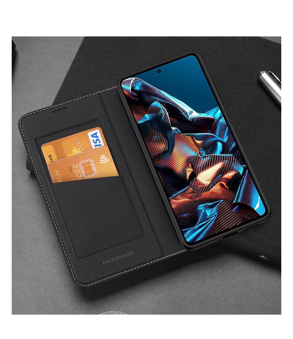 Чехол книжка Dux Ducis Skin X2 с карманом для визиток для Xiaomi Redmi Note 12 5G / Poco X5 5G Black - фото 4 Чехол книжка Dux Ducis Skin X2 с карманом для визиток для Xiaomi Redmi Note 12 5G / Poco X5 5G Black - фото 4