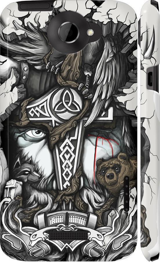 Чехол на HTC One X+ Тату Викинг (4098c-69-42517)