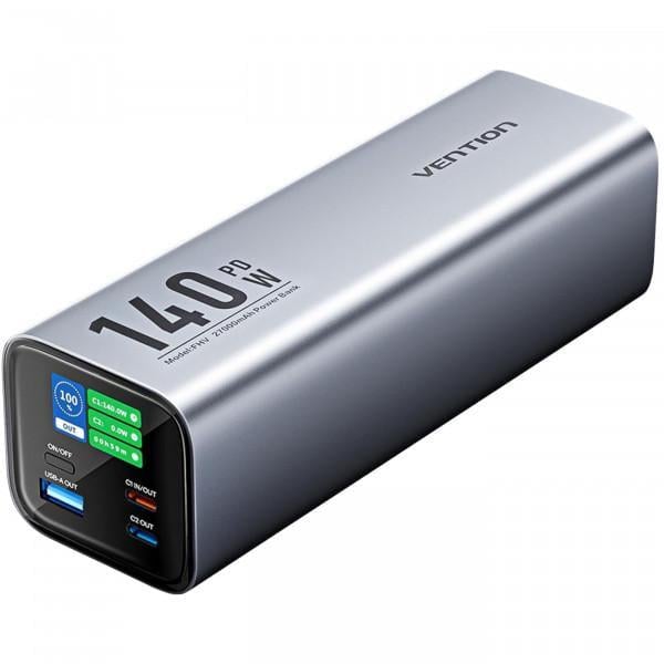 Повербанк Vention 27000 mAh 140W PD/QC 3.0 LED Display Grey (FHVH0)